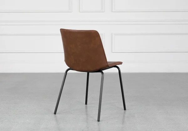 Samuel Tan Vinyl Dining Chair - Back