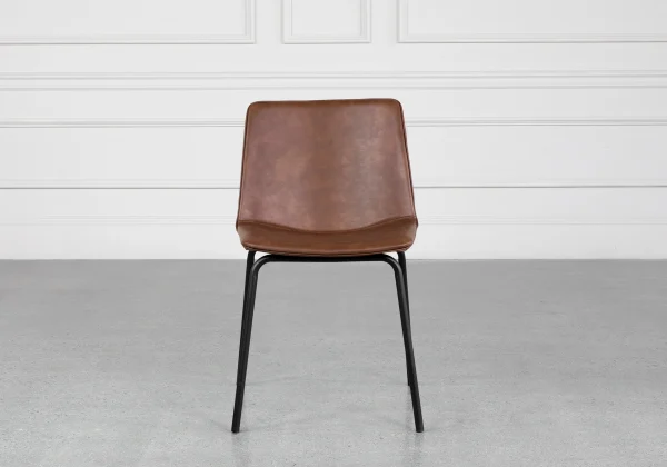 Samuel Tan Vinyl Dining Chair - Front