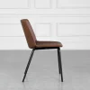 Samuel Tan Vinyl Dining Chair - Side