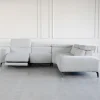 Carla Mil Oyster Fabric Sectional - Front 2