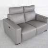 Lotus Iron Leather Loveseat