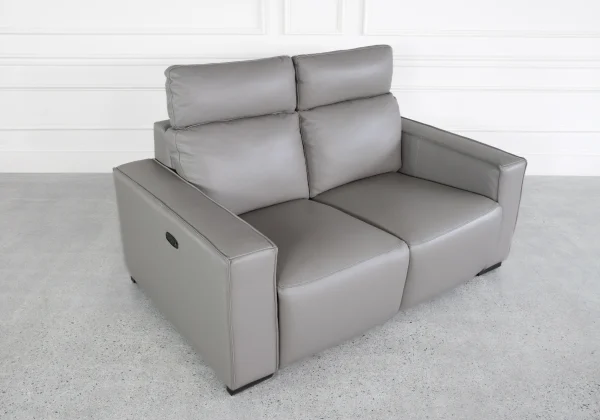 Lotus Iron Leather Loveseat