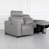 Lotus Iron Leather Loveseat - Angle - 3