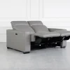 Lotus Iron Leather Loveseat - Angle - 4