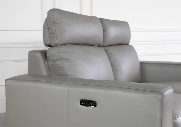 Lotus Iron Leather Loveseat - Details