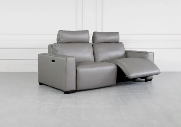 Lotus Iron Leather Sofa - Angle - 1