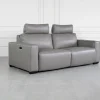 Lotus Iron Leather Sofa - Angle