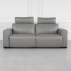 Lotus Iron Leather Sofa - Front