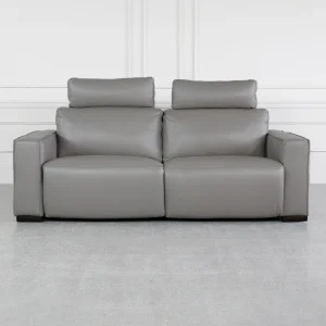 Lotus Iron Leather Sofa - Front