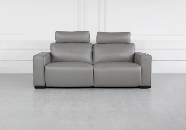 Lotus Iron Leather Sofa - Front