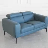 Celine Blue S611 Leather Loveseat