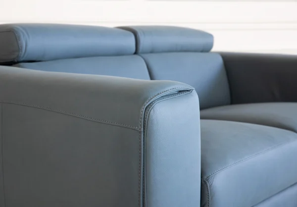 Celine Blue S611 Leather Loveseat - Details