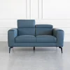 Celine Blue S611 Leather Loveseat - Front R