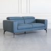 Celine Blue S611 Leather Sofa - Angle