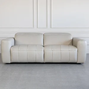 Haven Taupe-M5652 Leather Sofa - Front