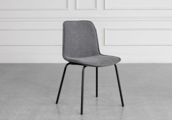 Scott Grey 456 Fabric Dining Chair - Angle