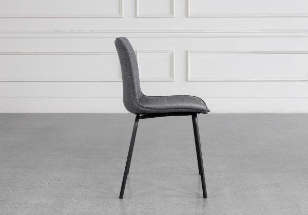 Scott Grey 456 Fabric Dining Chair - Side