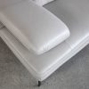 Allegra Silver L92 Leather Large Sofa - Details