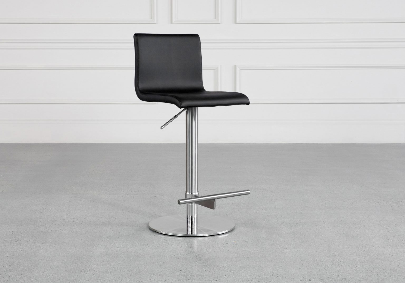 Ando Black 80 Vinyl Counter Stool Angle