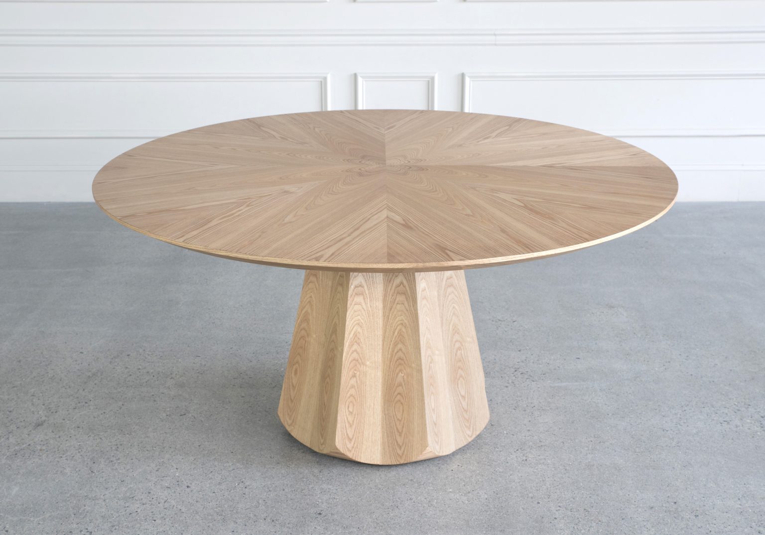Atila Dining Table Oak Top Angle