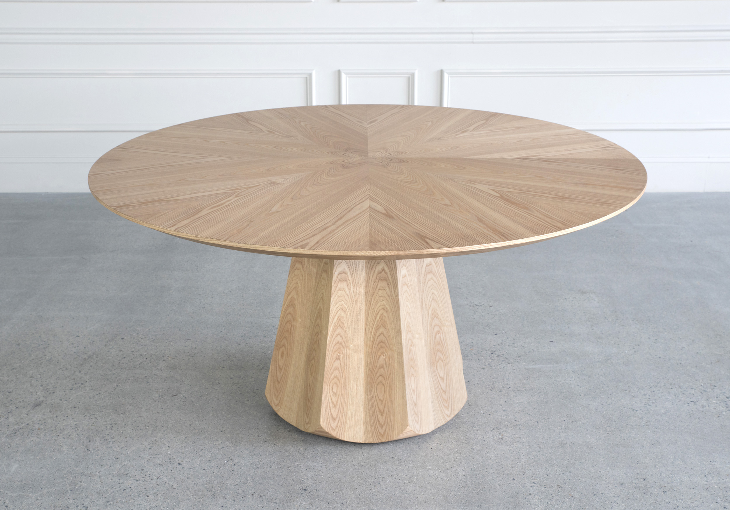 Atila Dining Table Oak Top Angle