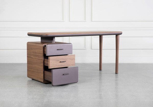 Burke Wood Desk - Drawers