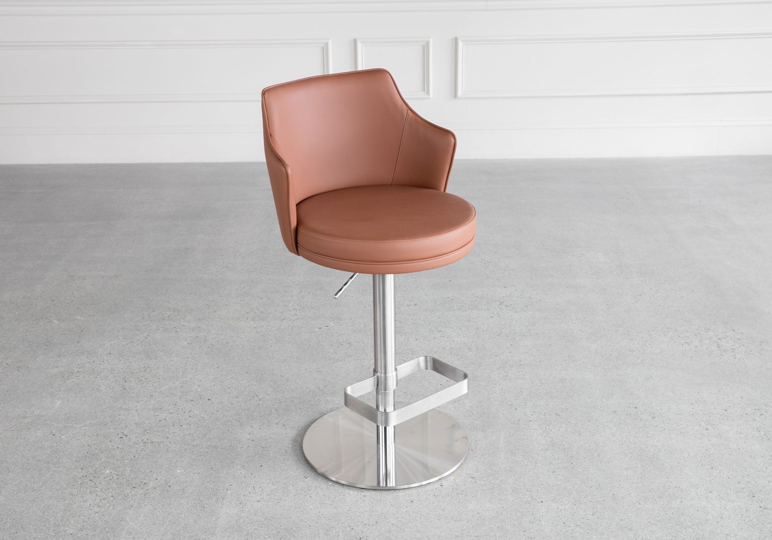 Lorca Cognac Vinyl Counter Stool