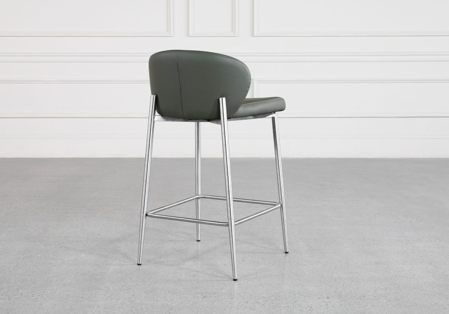 Mona Green 60 Vinyl Counter Stool Back