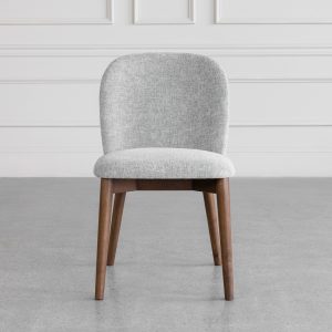 Nadine Shale Fabric Dining Chair - Front