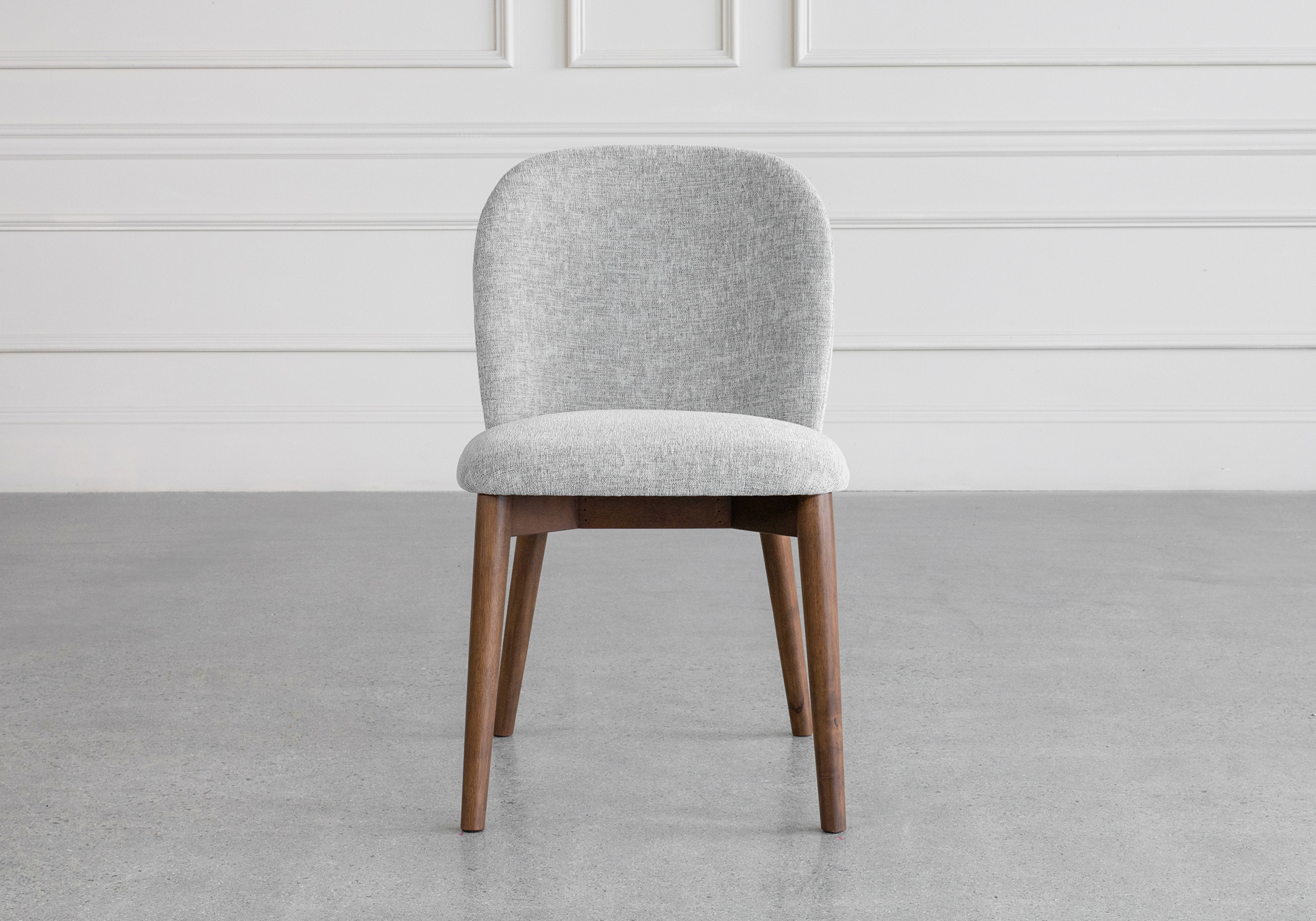 Nadine Shale Fabric Dining Chair Front