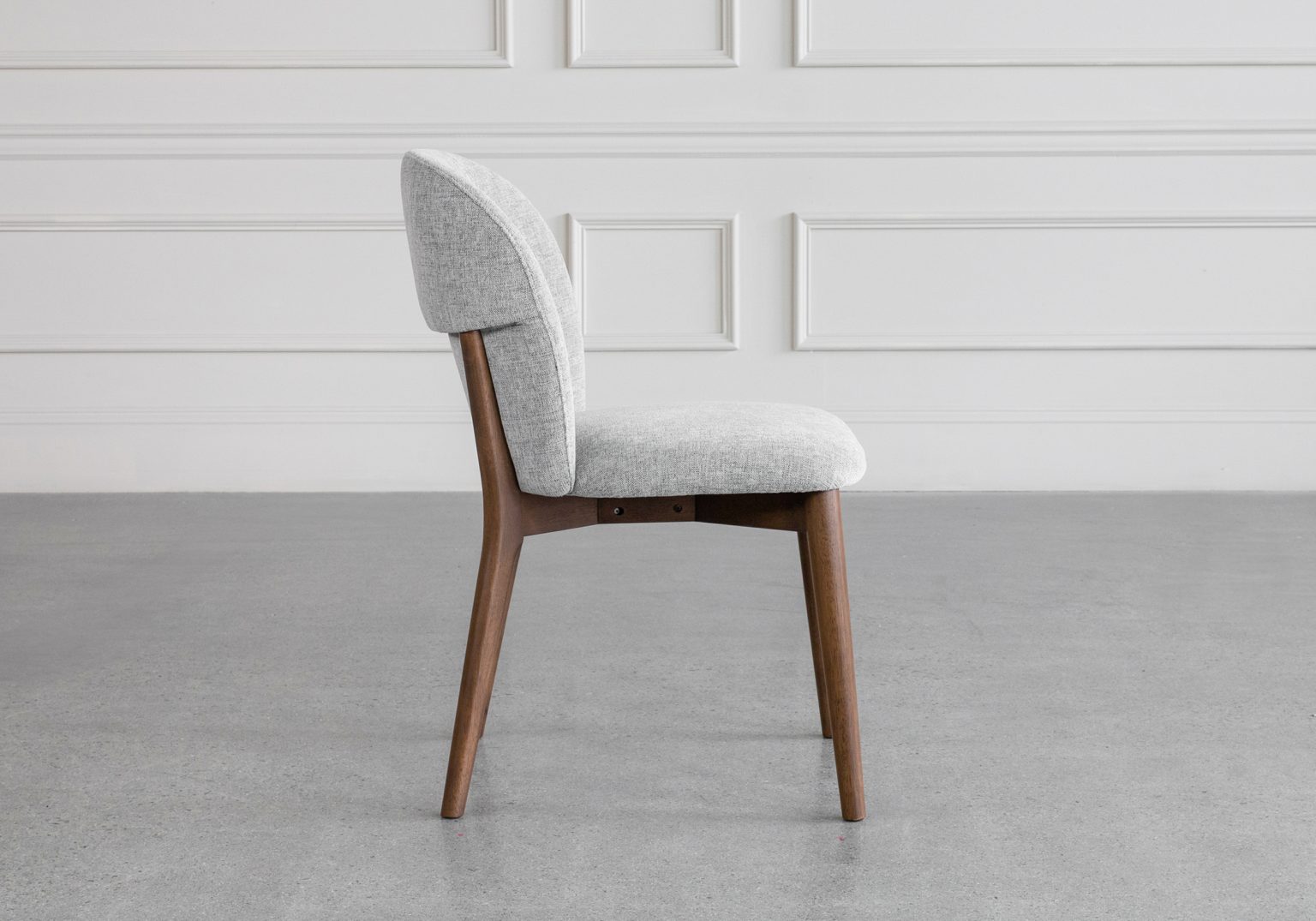Nadine Shale Fabric Dining Chair Side