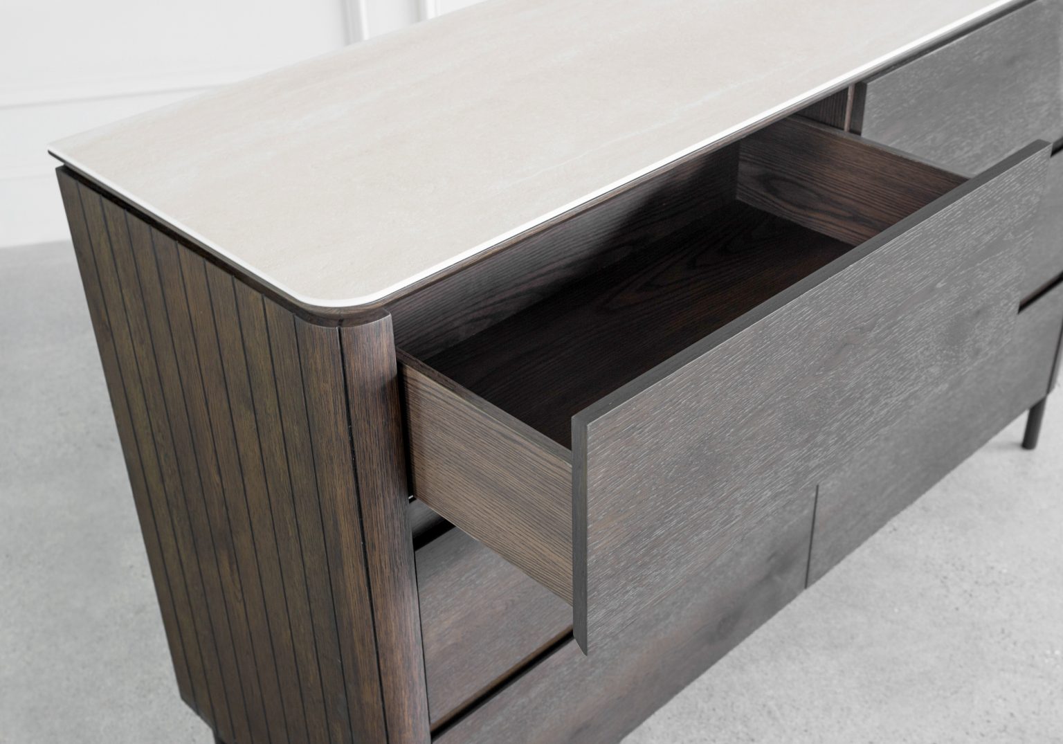 Phoenix Brown Oak Double Dresser Details