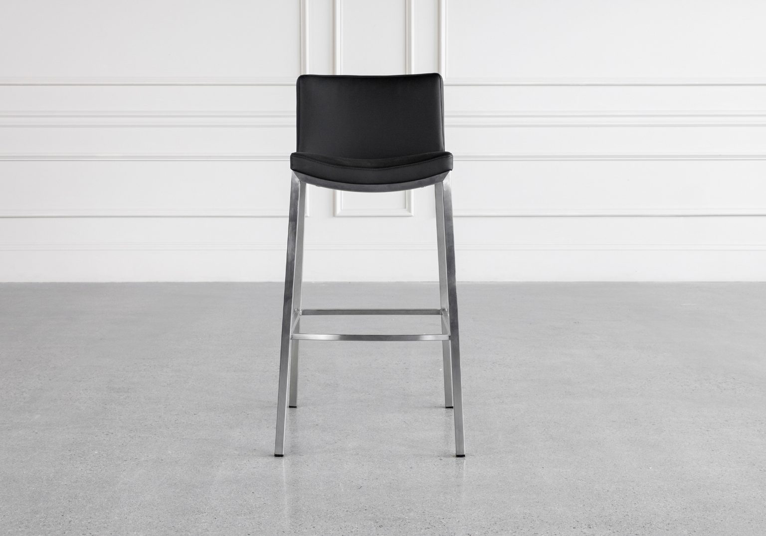 Royce Black 80 Vinyl Barstool Front