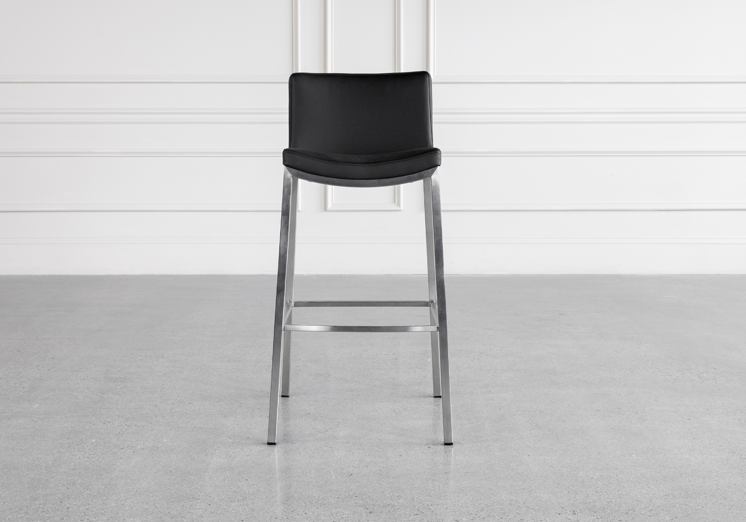 Royce Black 80 Vinyl Barstool Front