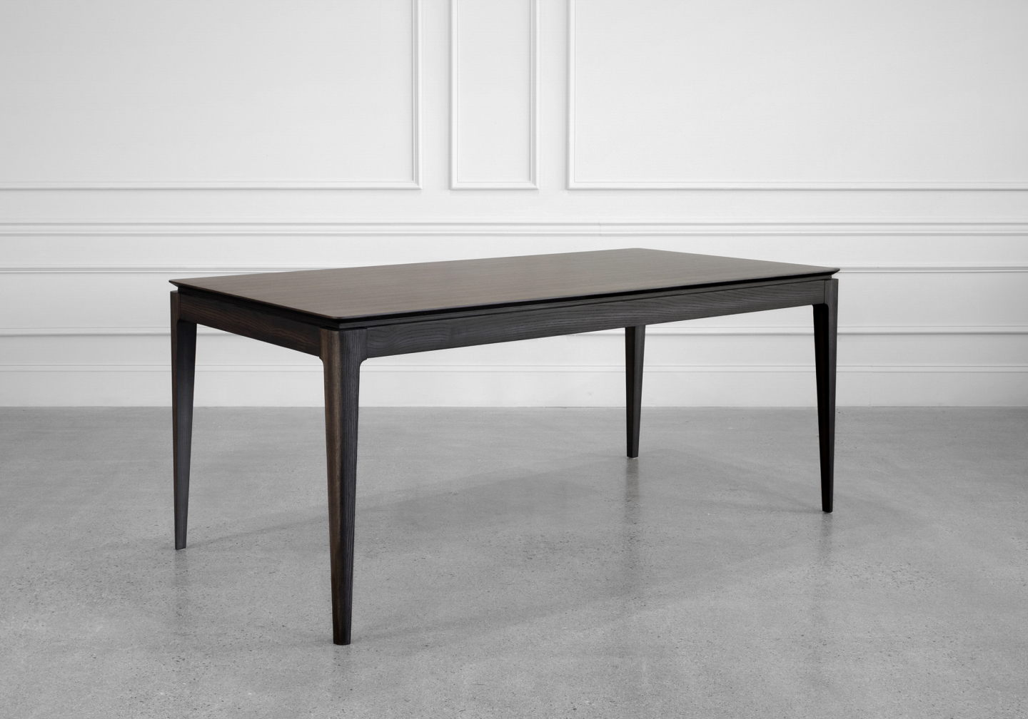 Alexander Smoked Oak Dining Table - Angle