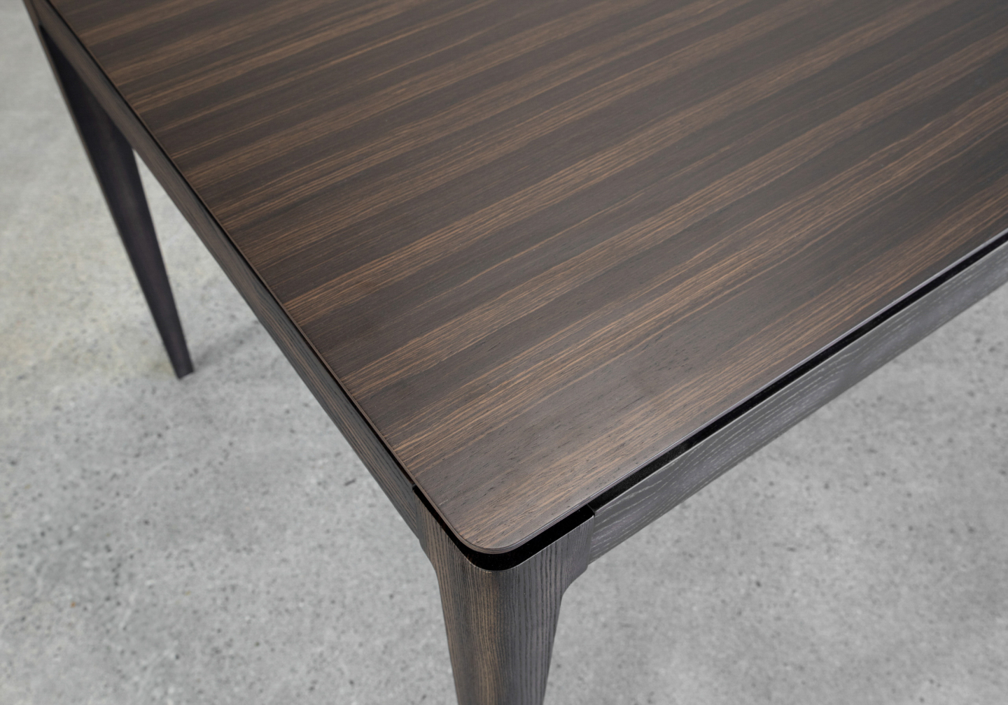 Alexander Smoked Oak Dining Table - CloseUp