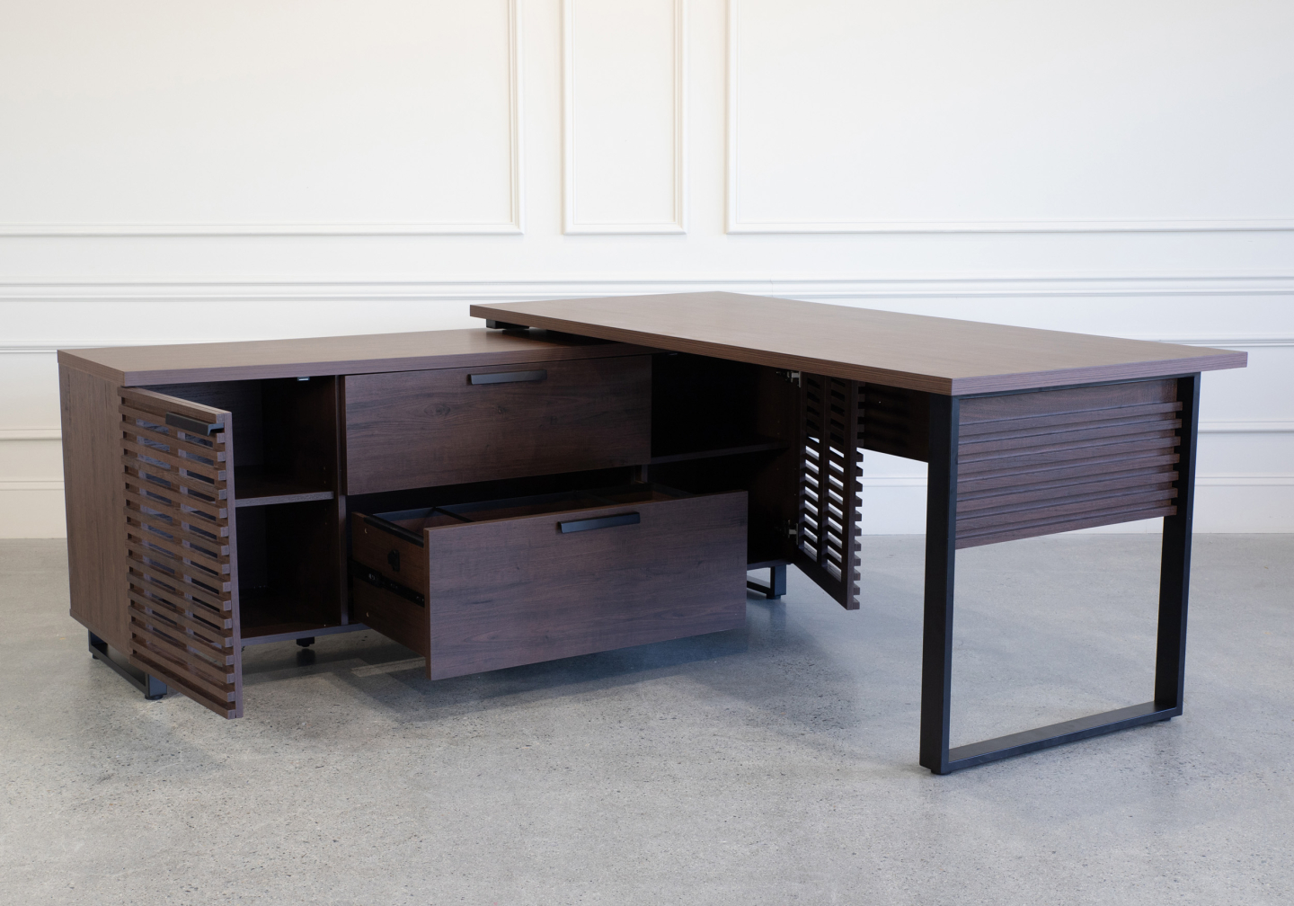 Bisana Executive Desk Angle Open